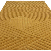 Hague Ochre Thick Woolen Rug Hand Tufted