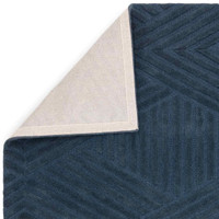 Hague Teal Thick Woolen Rug Hand Tufted