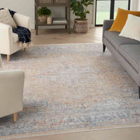 Elegant Heirlooms Thin Vintage Rug ELH01 Grey Gold