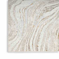 Glitz GLZ22 Grey Gold Metallic Marble Rug
