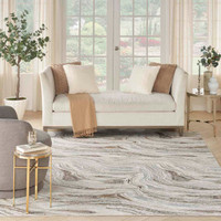 Glitz GLZ22 Grey Gold Metallic Marble Rug
