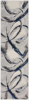 Brush Strokes Rug 02 Metallic Grey Navy