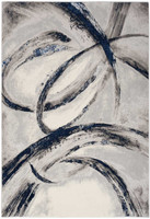 Brush Strokes Rug 02 Metallic Grey Navy