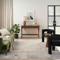 Contemporary Rug Abstract Hues Beige Grey