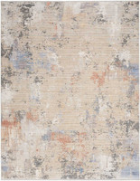 Contemporary Rug Abstract Hues Beige Grey