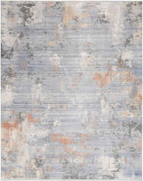 Contemporary Rug Abstract Hues Grey Blue