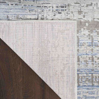 Contemporary Rug Abstract Hues Blue Grey