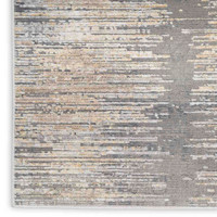 Contemporary Rug Abstract Hues Grey Gold
