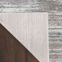 Contemporary Rug Abstract Hues Grey White
