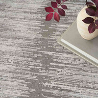 Contemporary Rug Abstract Hues Grey White