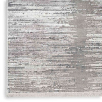 Contemporary Rug Abstract Hues Grey White
