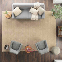 Alessa Plain Beige Handmade Wool Rug