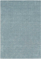 Alessa Plain Blue Handmade Wool Rug