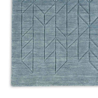 Alessa Plain Blue Handmade Wool Rug