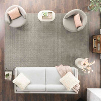 Alessa Plain Grey Handmade Wool Rug