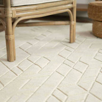 Alessa Plain Ivory Handmade Wool Rug