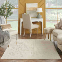 Alessa Plain Ivory Handmade Wool Rug