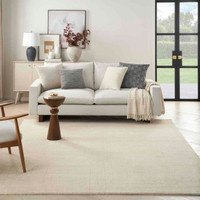 Alessa Plain Ivory Handmade Wool Rug