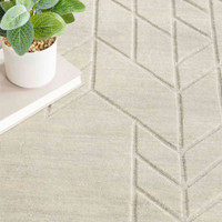 Alessa Plain Light Sage Handmade Wool Rug