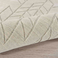 Alessa Plain Light Sage Handmade Wool Rug