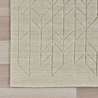 Alessa Plain Light Sage Handmade Wool Rug
