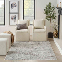 Glitz GLZ20 Grey Multi Metallic Marble Rug