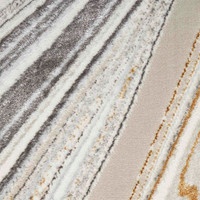 Glitz GLZ21 Grey Gold Metallic Marble Rug