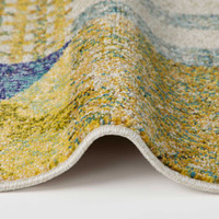Carnaval Green Multi Hardwearing Rug CAR101