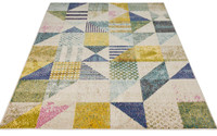 Carnaval Green Multi Hardwearing Rug CAR101