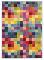 Carnaval Purple Multi Hardwearing Rug CAR103