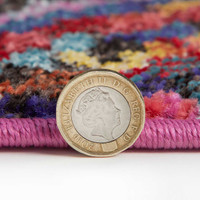 Carnaval Purple Multi Hardwearing Rug CAR105