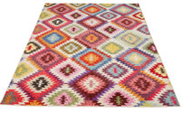 Carnaval Pink Multi Hardwearing Rug CAR106