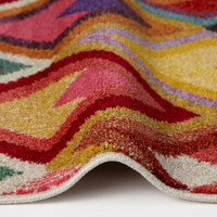 Carnaval Yellow Multi Hardwearing Rug CAR109