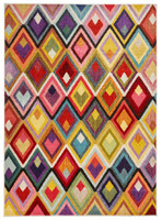 Carnaval Yellow Multi Hardwearing Rug CAR109