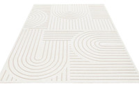Maze Thin Soft Ivory Plain Rug MAZ106