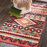 On Sale Navajo tribal fringe rug Orange NAV04 282x396cm