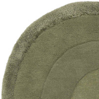Halo Sage Green Thick Wool Viscose Indian Rug