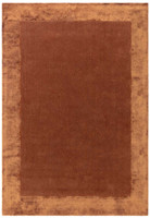 Ascot Luxury Rust Glossy Border Thick Wool Rug