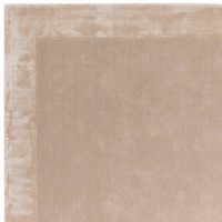 Ascot Luxury Putty Glossy Border Thick Wool Rug