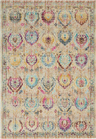 Ivory Multicoloured Vintage Kashan Rug VKA04 Runner