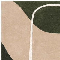 Matrix 103 Signature Moss Green Stylish Wool Rug