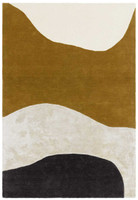 Matrix 104 Signature Ochre White Stylish Wool Rug
