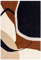 Matrix 105 Signature Rust White Navy Stylish Wool Rug