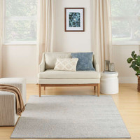 Exhale Abstract Modern Rug EXL02 Ivory Grey