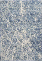 Exhale Abstract Modern Rug EXL02 Navy Ivory