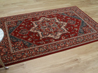 Kashqai Wool Rug 4354 Rust Grey Runner