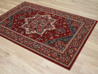 Kashqai Wool Rug 4354 Rust Grey Runner