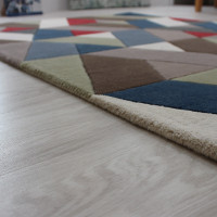 Funky Chevron Multicolour Rugs Runner