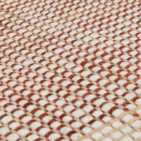 Avalon Rust Flatweave Thin Wool Rug with Fringe