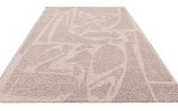 Loxley Stone Grey Loop Pile Hand Tufted Wool Rug